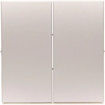 vypínač Kryt 2 násobný pro přístroje spínačů a tlačítek, Simon 54 DKW5/43, stříbrná metalizovaná