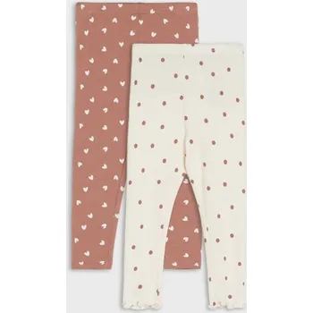 Dívčí spodní prádlo Sinsay - 2 balení bavlněných legín - krémová - 455GK-01X - 455GK-01X-74