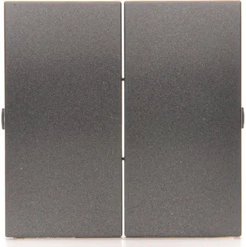 vypínač Kryt 2 násobný pro přístroje spínačů a tlačítek, Simon 54 DKW5/48, antracitová metalizovaná