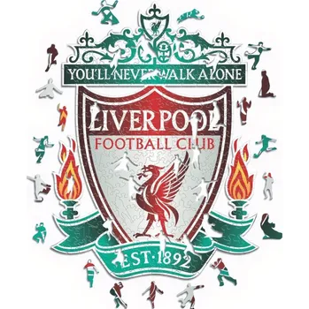 Liverpool FC Dřevěné puzzle Liverpool FC, znak klubu, 500 ks