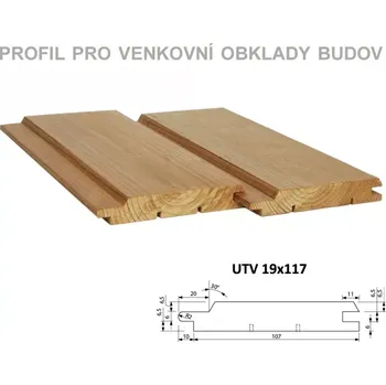 Obkladový profil UTV 19 x 117 x 3000 mm - THERMOWOOD