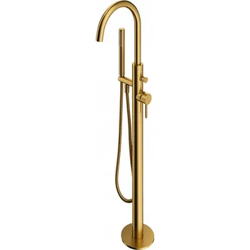 Vodovodní baterie Volně stojící vanová a sprchová baterie s jednou pákou Omnires zlatá