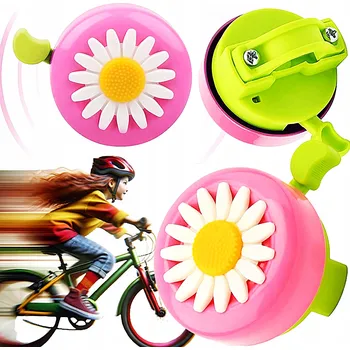 Zvonek na kolo ZVONEK PRO DÍVKU DĚTI NA KOLOBĚŽKU KOLO RŮŽOVÝ DĚTSKÝ RETRO