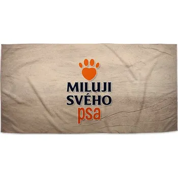 Osuška Sablio Ručník Miluji svého psa - 30x50 cm