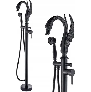 Vodovodní baterie Volně stojící vanová baterie s jednou pákou CHDE Retro černá