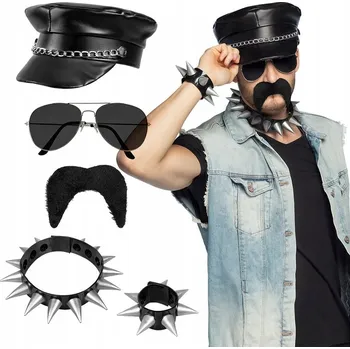 Karnevalový kostým Kostým Motorkáře Harleye - Sada