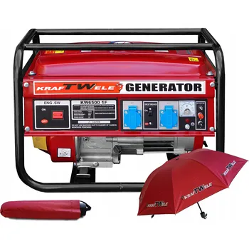 Elektrocentrála Jednofázová přenosná elektrocentrála KrafTWele 3600 W benzínová