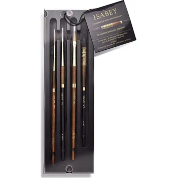 Umělecký štětec Dřevěný box se 4 ks akvarel. štětci Isabey