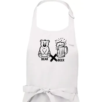 Kuchyňská zástěra Anglický slovníček - Bear Beer - Dámská zástěra na vaření - Univerzální velikost ( Bílá )