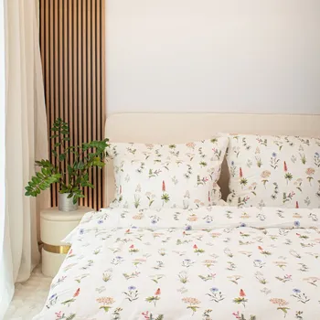 Mušelínové povlečení na přikrývku 220x200 cm luční květiny