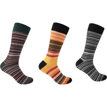 Pánské ponožky Firetrap 3pk Strip Sock Mens Pin Stripe Asst Mens 7-11