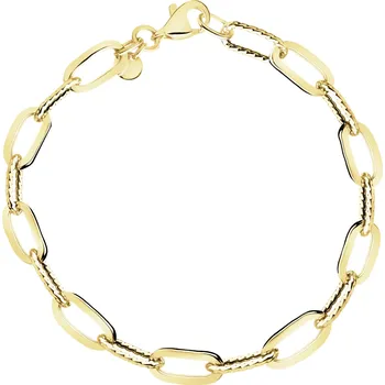 Náramek Zlatý náramek - paper clip - AP543-6240