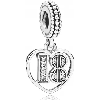 Přívěsek Pandora Přívěsek 18. Narozeniny Dospělost Srdce stříbro s925