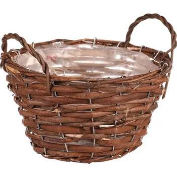 Koš proutěný - obal na květiny, vel. XS, hnědý