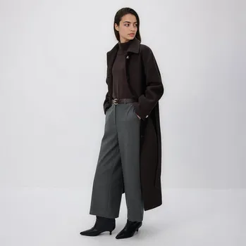 Dámské kalhoty Reserved - Kalhoty culotte s ozdobným vázáním - tmavě šedá - 864GS-90M - 864GS-90M-40