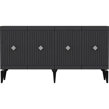 Koupelnový nábytek Skříňka Midas Anthracite and Silver, stříbrná