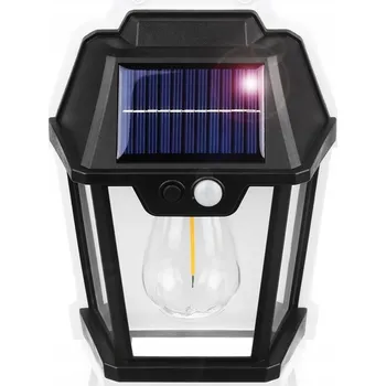 Venkovní osvětlení SOLÁRNÍ LAMPA VENKOVNÍ NÁSTĚNNÉ SVÍTIDLO S ČIDLEM POHYBU A SOUMRAKU