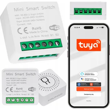 IP kamera CHYTRÝ WIFI RELÉOVÝ SPÍNAČ DO KRABIČKY TUYA SMART LIFE 16A
