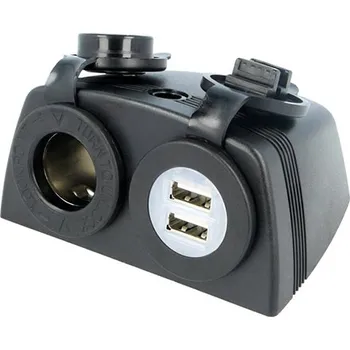 Elektrická zásuvka A13-142194BHD automobilová zásuvka s 2x USB A zásuvkou