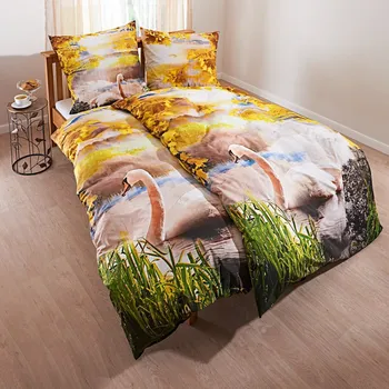 Povlečení 3Pagen Povlečení na jednolůžko Labutí jezero Velikost: 80x80 cm + 135x200 cm