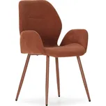 Čalouněná jídelní křesla v sadě 2 ks v terakotové barvě Ansu – Marckeric ID_1818966