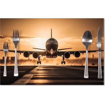 prostírání Sablio Prostírání Letadlo přistávající při západu slunce: 40x30cm