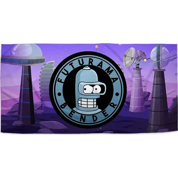 Osuška Sablio Ručník Futurama Bender Planeta s vysílači - 30x50 cm