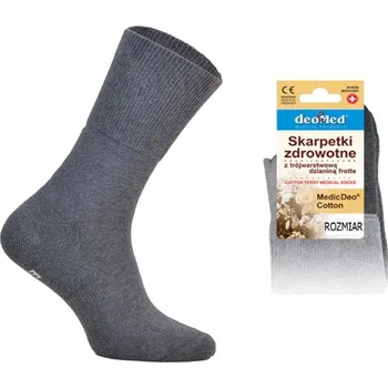 Pánské ponožky Bavlna Ponožky DeoMed bez tlaku, velikost 44-46, šedé