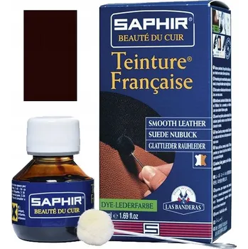 Přípravek pro údržbu obuvi Barva na semiš Saphir Teinture 50 ml 08 bordová