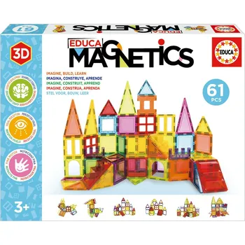 ostatní stavebnice Educa Magnetics magnetická stavebnice 61 díků