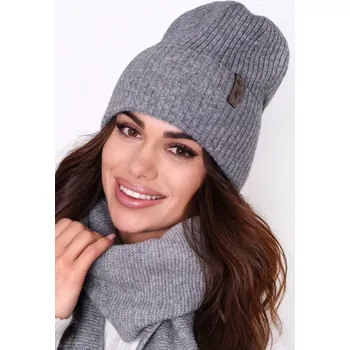 Čepice DÁMSKÁ ČEPICE P-019 melanžově šedá Univerzální