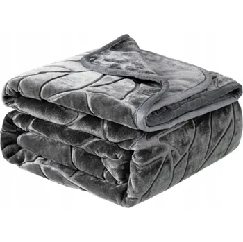 Prostěradlo Deka Spod Igły i Nitki akryl 220 cm x 200 cm šedá