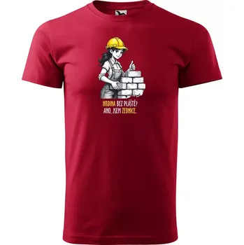 Sablio Tričko s potiskem Ano, jsem zednice - červené 5XL