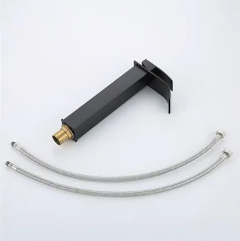 Vodovodní baterie Černá baterie umyvadlová stojící na podstavci, baterie na desku do koupelny