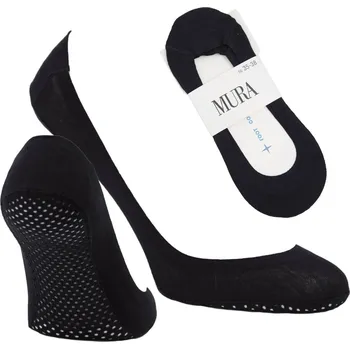 Dámské ponožky Mura elegantní dámské laserem řezané neviditelné ťapky nero 39-42