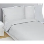 Povlečení krepové - Šedá,Bílá - 140x220, 70x90 cm