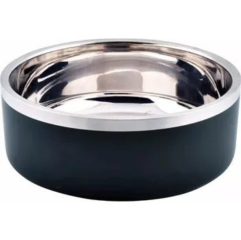 Miska pro psa Quapas! nerezová miska pro psy dvoustěnná černá 1850 ml