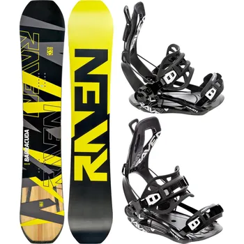 Snowboard RAVEN Snowboard set Raven Barracuda Carbon + vázání Raven FT360 150cm ČERNÁ|ŽLUTÁ 2023