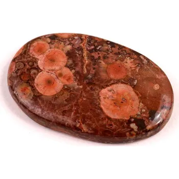 Korálek Kabošon Poppy Hill Jasper č.4368 (37x24x5mm)