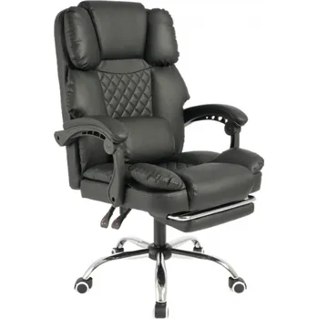 JAKS Kancelářské křeslo černé eko kůže Master + masážní funkce zdarma