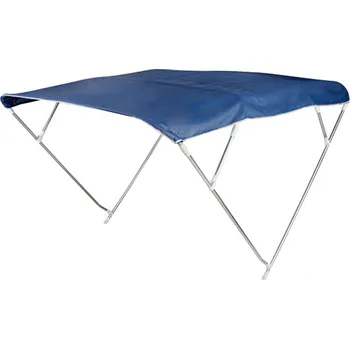 Markýza Bimini modrá sluneční stříška se 4 vzpěrami, délka 250 cm, výška 145 cm Šířka: 225 - 235 cm