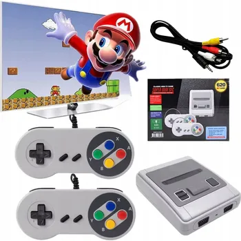 Herní konzole MINI HERNÍ KONZOLE SFC + 620 HER Z PEGASU (BEZ OPAKOVÁNÍ)