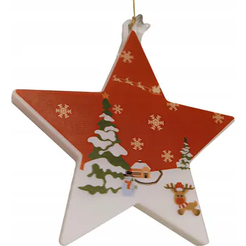 Vánoční dekorace Vánoční ozdoba hvězda, vánoční dekorace s podsvícením