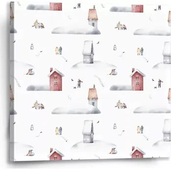 Obraz Sablio Obraz Zimní radovánky - 50x50 cm