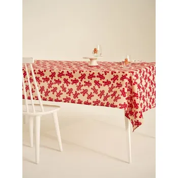 ubrus Sinsay - Vánoční ubrus s motivem perníkového panáčka - béžová - 265II-08X - 265II-08X-ONE