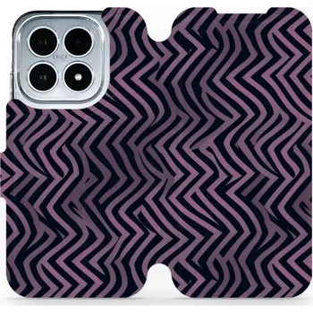 Pouzdro na mobilní telefon Flipové pouzdro Mobiwear - Xiaomi 17 - VA55S Fialové klikyháky (Knížkové flip pouzdro, obal, kryt na mobil Xiaomi 17 - VA55S Fialové klikyháky, materiál Umělá kůže + TPU - ochrana 360°, stojánek, silikonová vanička, magnetické zavírání)