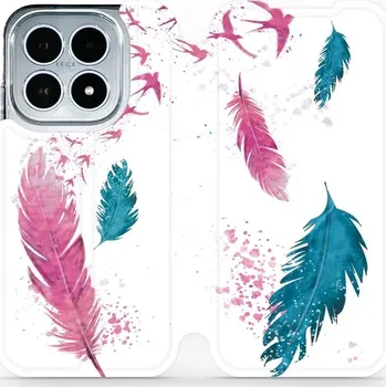 Pouzdro na mobilní telefon Flipové pouzdro Mobiwear - Xiaomi 17 - MR08S Pírka (Knížkové flip pouzdro, obal, kryt na mobil Xiaomi 17 - MR08S Pírka, materiál Umělá kůže + TPU - ochrana 360°, stojánek, silikonová vanička, magnetické zavírání)