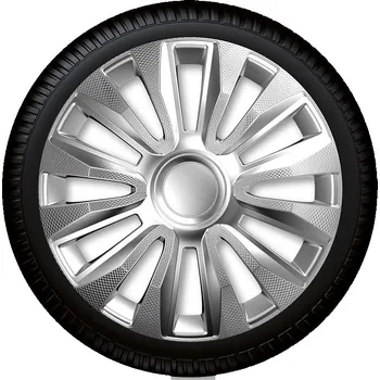 Disk Poklice na kola Avalon Carbon 15" (Kryty kol stříbrné)