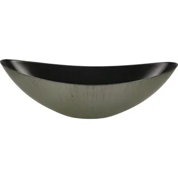 Květináč Plastový zelený květináč lodička 34 x 11 cm