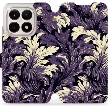 Pouzdro na mobilní telefon Flipové pouzdro Mobiwear - Xiaomi 15T - VA46S Fialové rostliny (Knížkové flip pouzdro, obal, kryt na mobil Xiaomi 15T - VA46S Fialové rostliny, materiál Umělá kůže + TPU - ochrana 360°, stojánek, silikonová vanička, magnetické zavírání)